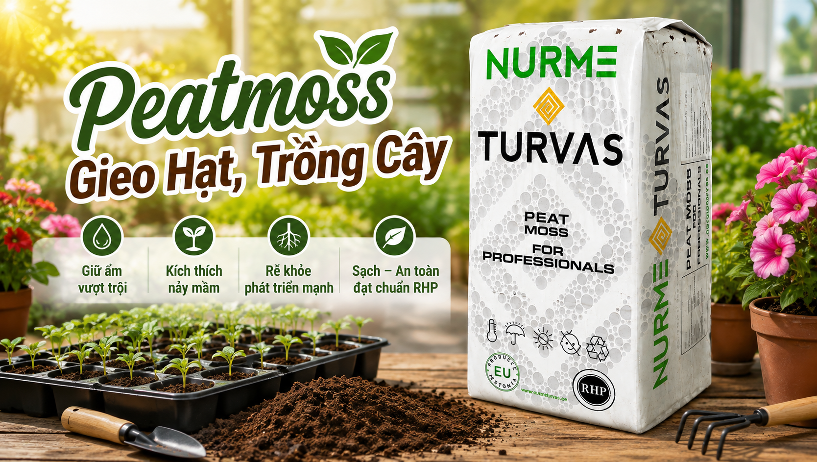 giá thể gieo hạt peatmoss